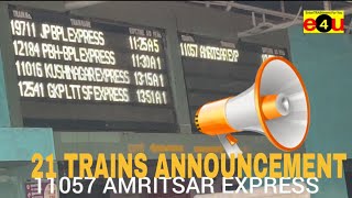 21 TRAINS ANNOUNCEMENT IN 1 YOUTUBES Non  STOP TRAIN ANNOUNCEMENTS AT BHOPAL RAILWAY STATION [upl. by Fairfax]