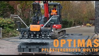 Optimas Pflastergreifer Multi6  Paver clamp Multi6 for excavator [upl. by Akinhoj]