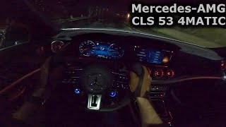 2022 MercedesAMG CLS 53 4MATIC  night and rainy POV test drive [upl. by Reinhold]