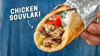 Greek Chicken Souvlaki amp 20 Minute Pita [upl. by Skyla]