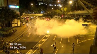 【20140928 擴大運動 佔領街道】香港警察暴力清場打開《雨傘革命》序幕 [upl. by Jana]