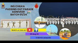 INS CHILKA PASSING OUT PARADE OF AGNIVEER BATCH 0124 [upl. by Hsetih]