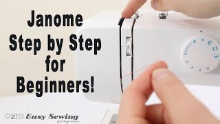 How to Thread a Janome Sewing Machine  Step by Step for Beginners [upl. by Tnecnivleahcim]