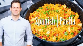 Paella Recipe Seafood  Chicken amp Prawns  Easy Prep amp SUPER Tasty Ad [upl. by Noyad]