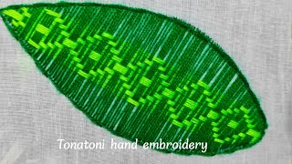 🌿puntadas para servilletasromanian stitch embroidery puntillas para servilletas de una sola vuelta [upl. by Arodnap]