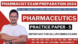 PHARMACEUTICS  PHARMACIST EXAM PREPARATION  RRB  HSSC  MPPEB  TNMRB  PRISON DEPARTMENT  SSC [upl. by Koren891]