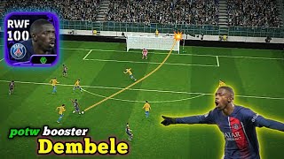 Dembele potw ucl booster card  review Dembele potw in eFootball 2024 mobile [upl. by Nired]