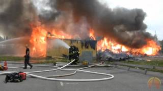 Brand i byggnad på Solstrålevägen i Storvreta [upl. by Names930]