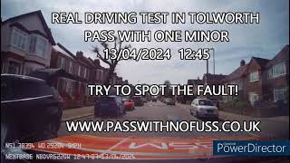 REAL DRIVING TEST ROUTE IN TOLWORTH 6 [upl. by Malena]