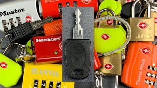 795 TSA Master Keys — Why You Should NEVER Use Travel Locks Except on Luggage [upl. by Hulburt]