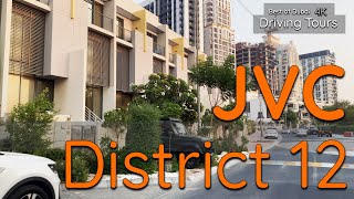 4K JVC Jumeirah Village Circle District 12A Family Friendly Neighborhood full of Parks amp Birds [upl. by Latreece471]