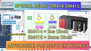 GX Works3  SM414 2ns Clock SM415 2nms Special Relay Mitsubishi PLC RCPU With HMI Simulation [upl. by Digdirb]