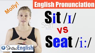 English Pronunciation Sit ɪ vs Seat i [upl. by Ellingston579]