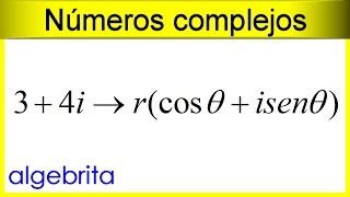 Representación gráfica de los números complejos en su forma rectangular y dar su forma polar 346 [upl. by Anyd]