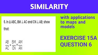 Icse board  Similarity Class 10th Ex 15A Ques 6 MessWithMaths [upl. by Eittam64]