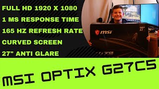 MSI Optix G275C5 Monitor 165hz monitor freesync [upl. by Hackathorn452]