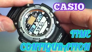 Casio ThermometerAltimeterBarometer 5176sgw400h Watch Time Setting Configuration fullpackage [upl. by Namara]