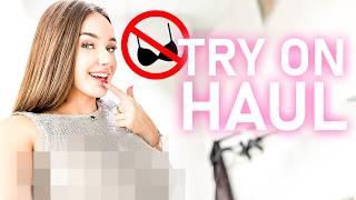 4K TRY ON HAUL IN MALL  GET READY WITH ME  CHALLENGE WITH SHEER TOPS [upl. by Erihppas]