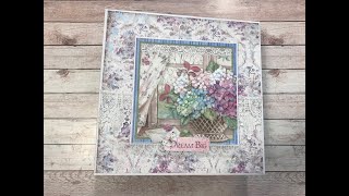 TUTORIAL PART 1 STAMPERIA HORTENSIA LARGE ALBUM SHELLIE GEIGLE JS HOBBIES AND CRAFTS [upl. by Margaretta995]