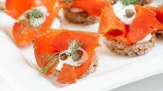 How to Make Smoked Salmon Canapés  Best Smoked Salmon Canapes  Finger Food [upl. by Adnuhs]