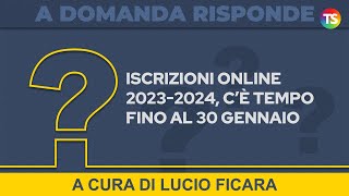 Iscrizioni online 20232024 c’è tempo fino al 30 gennaio [upl. by Alston280]