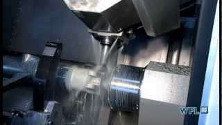 WFL MillTurn Technologies M120 making an Aerospace component with complex features [upl. by Cr]