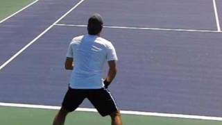 Roger Federer Return and InsideOut Forehand in Slow Motion [upl. by Kciwdahc]