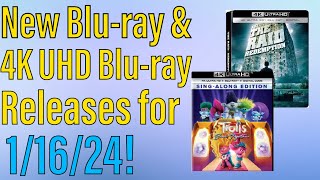 New Bluray amp 4K UHD Bluray Releases for January 16th 2024 [upl. by Addiel]