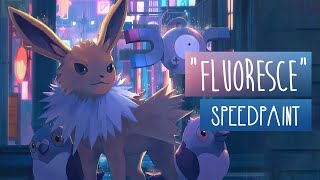 Fluoresce  SPEEDPAINT  Photoshop CC [upl. by Enneibaf951]