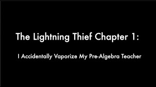 The Lightning Thief Audiobook Read Aloud Chapter 1 [upl. by Rainie]