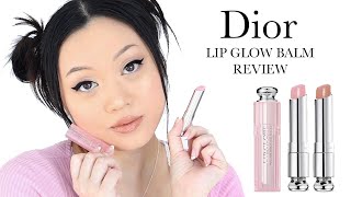 Dior Addict Lip Glow Lip Balm HONEST Review amp Swatches [upl. by Haslam351]