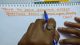 Trick to solve Inductive Effect questions easily  General organic chemistry  GOC [upl. by Masson601]