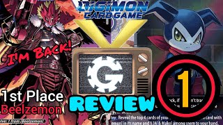 Digimon TCG Meta 1st Place Beelzemon X Deck Profile Review  2023 Beelzemon BT12  VaughnGear [upl. by Ahsieki]