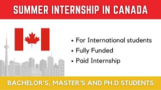 Paid Summer Internship in CANADA  Globalink Internship Program 2022  Apply Now [upl. by Ellerihs]