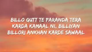 gutt te paranda tera karda kamal ni lyrics in hindi song music [upl. by Schnapp]