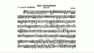 The Thunderer March  John Philip Sousa  1st and 2nd B flat Trumpet [upl. by Nesyla518]