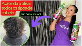 COMO ALISAR UM CABELO CRESPO DE PRIMEIRA SEM PRECISAR RELAXAR  LISO PERFEITO SEM FORMOL [upl. by Eltsryk]