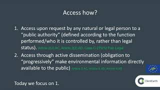 Webinar  Challenging nondisclosure of environmental information in Europe 26 September 2019 [upl. by Enileqcaj]