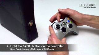 How to connect an Xbox 360 Wireless Controller to an Xbox 360 [upl. by Aunson968]