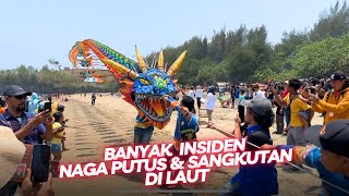 Banyak Layangan Naga Putus dan Sangkutan di Festival Layangan Pantai Serang Blitar [upl. by Edva664]