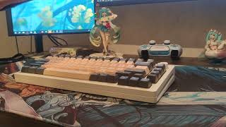 Akko Monsgeek M1W V2 Akko V3 Lavender Purple Lubed Sound testTyping [upl. by Odlanyer]