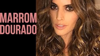 COLORAÇÃO USADA NO CABELO MARROM DOURADO HairTutorial [upl. by Wittie458]