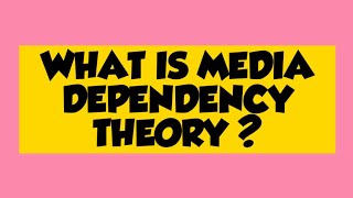 MEDIA DEPENDENCY THEORY EXPLAINED IN HINDINTA UGC NET MASS COMMUNICATIONBY PRIYANKA RANA [upl. by Knick]