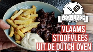 Vlaams Stoofvlees uit de Dutch Oven  BBQ Junkie [upl. by Avera178]