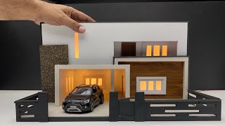 Miniature Modern Bungalow House 132 Scale Architecture Model  Miniature Homes [upl. by Ecienal]