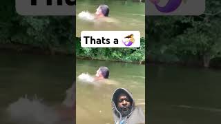 Giant Catfish Bites Girl Fishing funny animals fishing catfish mermaid laracroft fyp [upl. by Fabiano914]