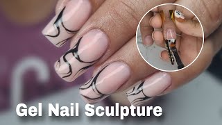 Sculpted Gel nail extensions  Nail extensions  Part17  Khushis art gallery [upl. by Adolph]