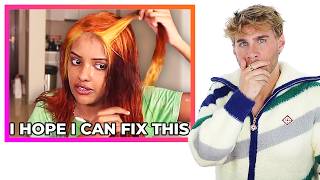 Hairdresser Reacts To People Trying To Go Ash Brown and ruining their hair [upl. by Rebmyt]