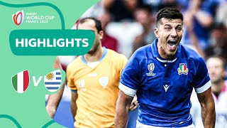 Italy recover in STYLE  Italy v Uruguay  Rugby World Cup 2023 Highlights [upl. by Ennaitsirk584]