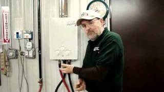 EZ tankless model 101 outdoor water heater  Initial setup and installation [upl. by Shulem]